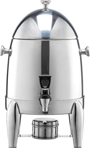 Vista 9 de VEVOR Dispensador de bebidas de acero inoxidable, dispensador de bebidas de 2.7 galones con quemador de alcohol, dispensadores de bebidas calientes