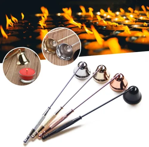 Vista 2 de MioCloth Snuffers de vela de mango largo, palo de apagado de velas, extintor de velas de hierro decorativo único para apagar llamas y extinguir