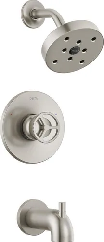 Vista 13 de Delta Faucet Trinsic Serie 14 Juego de grifo de ducha dorado con cabezal de ducha H2Okinetic, kit de accesorios de ducha dorados, juego de grifo