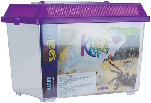 Vista 3 de Lee's Kritter Keeper, rectángulo con tapa, pequeño, varios