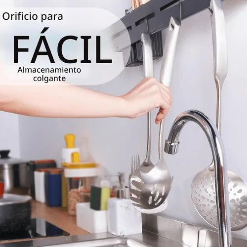 Vista 7 de Servidor de espaguetis, [resistente al óxido, formación integral, duradero] Tenedor para pasta Newness de acero inoxidable 304 con mango ergonómico