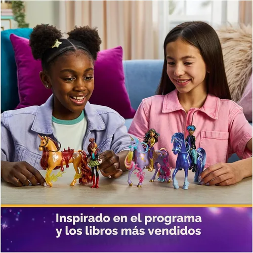 Vista 8 de Unicorn Academy, Set de Poder de Amistad de Ava y Leaf con Silla de Montar y Accesorios, Muñecas y Juguetes de Unicornio, Regalos y Pequeños