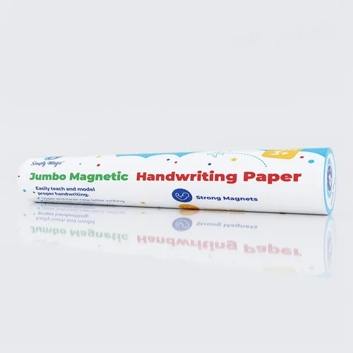 Vista 8 de Papel magnético de escritura a mano jumbo – Papel con forro magnético grande para pizarra blanca, póster primario de borrado en seco, página gigante