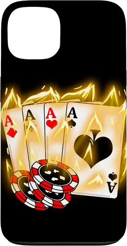 Vista 7 de Burning Four Aces Poker Cool Quad Aces Poker Player Gift Case for iPhone 17