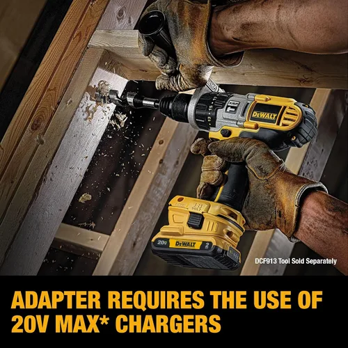 Vista 4 de Juego de adaptador de batería DeWALT, DCA2203C, de 20 voltios, para herramientas de 18 voltios, sierra sable