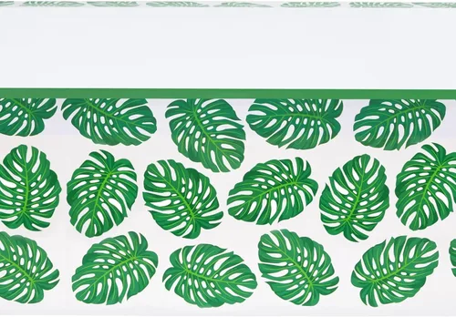 Vista 6 de Manteles de hojas tropicales para luau hawaiano, fiesta de cumpleaños safari baby shower (3 unidades, 54 x 108 pulgadas)