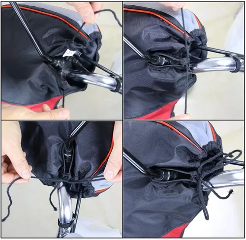 Vista 6 de Mangueras universales para manillar de motocicleta, compatibles con invierno, calentadores de manos para motos de nieve, guantes protectores