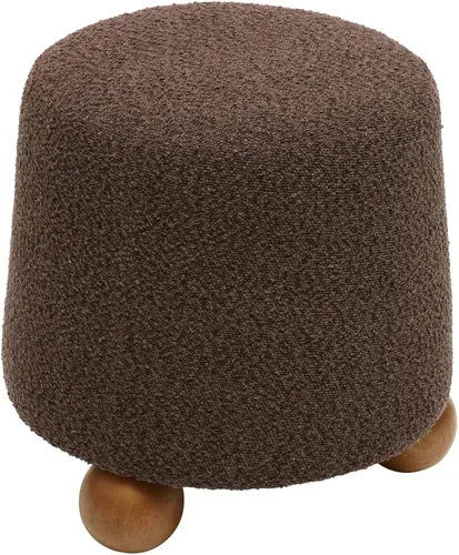 Vista 5 de Tov Furniture Taburete tapizado Jaine (marrón chocolate)