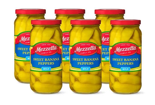 Vista 11 de Mezzetta Pimientos picantes de cereza en rodajas, sin gluten, keto, kosher, tarro de 16 onzas líquidas (paquete de 6)