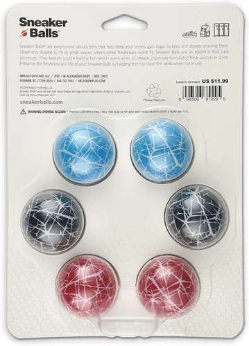 Vista 24 de Sof Sole Sneaker Balls - Bolas desodorizantes para zapatos, bolsas de gimnasio y casilleros, 1 par, Soccer
