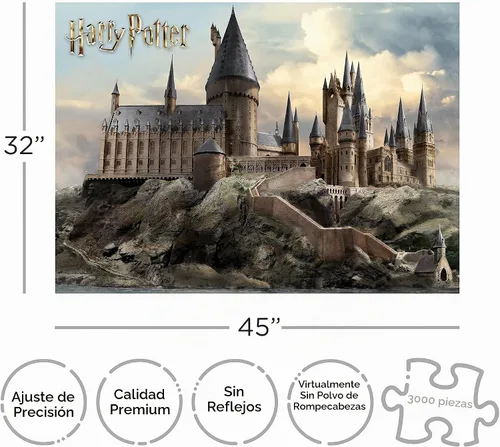 Vista 2 de AQUARIUS Harry Potter - Rompecabezas del castillo de Hogwarts (rompecabezas de 3000 piezas) – Mercancía y coleccionables de Harry Potter