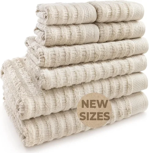 Vista 15 de Softerry Juego de toallas de baño de algodón orgánico puro, 100% algodón suave, extra absorbentes y duraderas, de secado rápido de 500 GSM, calidad