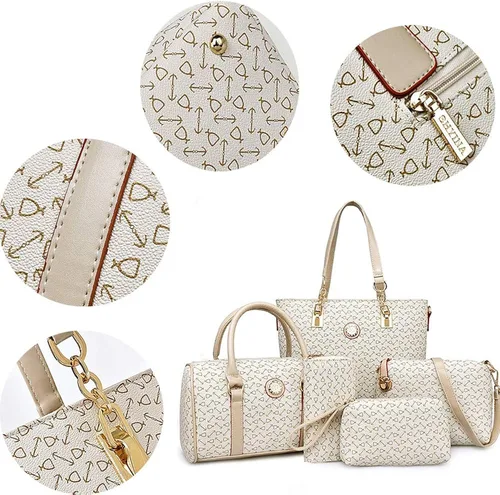 Vista 3 de Juego de 6 bolsas de mano para mujer bolso cruzado con asa superior
