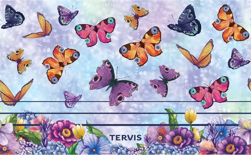 Vista 2 de Tervis Traveler Traveler Butterfly Garden - Vaso aislado de triple pared para viaje mantiene las bebidas frías y calientes, 20 onzas, acero