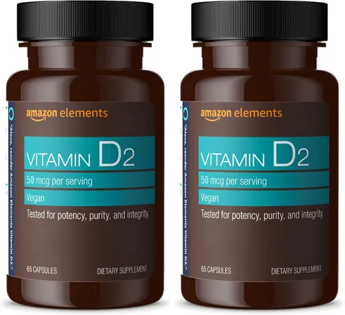Vista 7 de Vitamina D2 Amazon Elements 2000 IU, 65 cápsulas