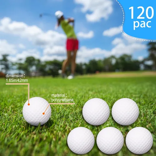 Vista 2 de Paquete de 120 pelotas de práctica de golf de espuma a granel, pelotas de golf de espuma para práctica de golf, sensación realista y pelotas