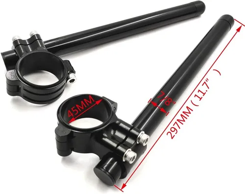 Vista 2 de HongK - Barra de manillar con clip de 1.772 in compatible con Ninja 250R 2005-2012 Ninja 300 2003-2014