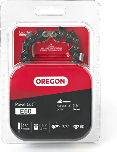 Vista 6 de Oregon E60 PowerCut - Cadena de motosierra de 16 pulgadas, se adapta a Husqvarna, Stihl, Echo