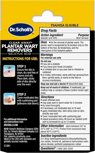 Vista 3 de Dr. Scholl's Clear Away Wart Remover Plantar 24 ea