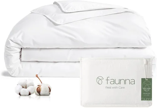 Vista 3 de FAUNNA Funda de almohada 100% algodón, hipoalergénica, a prueba de ácaros y chinches de cama, paquete de 2 fundas de colchón Queen de 12 pulgadas