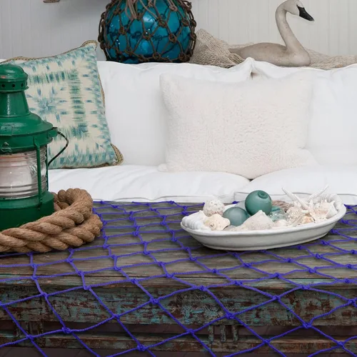 Vista 6 de Paquete de 2 Decoraciones de Red de Pesca para Fiesta Azul oscuro