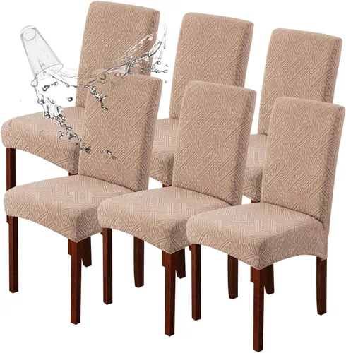 Vista 44 de Genina Fundas impermeables para sillas Parsons de comedor, fundas elásticas para sillas Parsons para comedor, cocina, funda protectora para silla