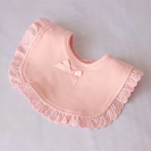 Vista 6 de Healifty Babero de algodón de encaje para recién nacidos, niños y niñas, diseño suave y absorbente para alimentar y babear, elegante y funcional