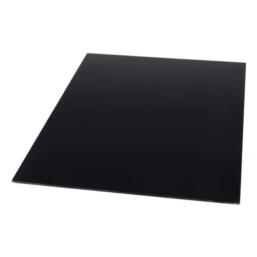 Vista 3 de Fielect lámina de plexiglás acrílico, plástico, panel rectangular, para carteles y manualidades, A5 2 mm, color negro.