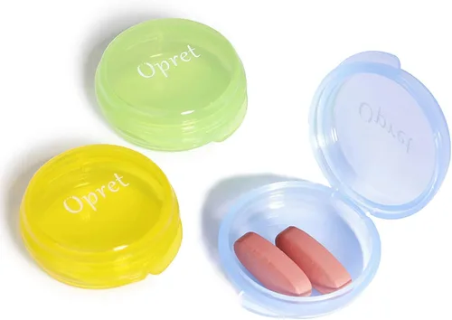 Vista 8 de Opret Pastillero pequeño (3 piezas), lindo pastillero portátil para bolsillo, maletín de viaje, pastilleros, contenedor de almacenamiento de Negro