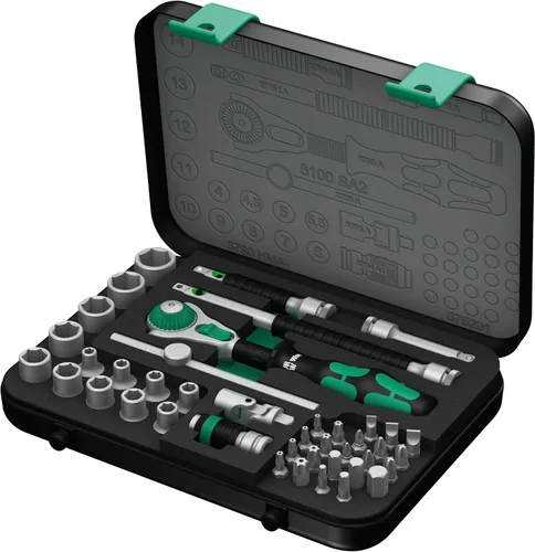 Vista 11 de Wera 8100 SC 2-1/2-Inch Dr. Set 2, multicolor, acero aleado