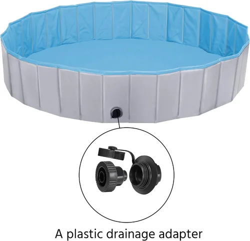 Vista 9 de YAHEETECH Plástico Plegable Duro, Gran bañera para perros, piscina colapsable, para Perros, Bañera para Mascotas, Perros, Gatos