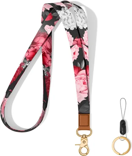 Vista 26 de Llavero con cordón para el cuello, llavero con correa larga para mujeres y hombres, llaves del automóvil, insignias de identificación, tarjeta