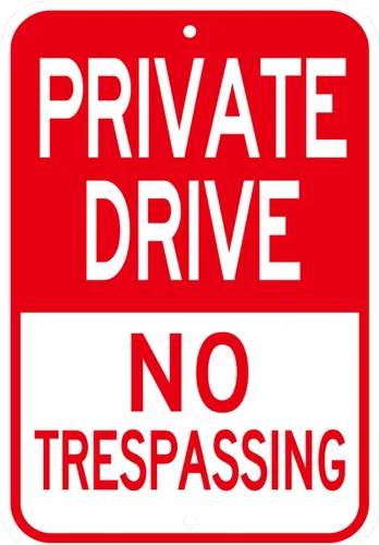 Vista 8 de Señal de entrada privada (paquete de 2) – 12 x 18 pulgadas, letrero de advertencia reflectante de aluminio resistente sin óxido, fácil de montar Rojo
