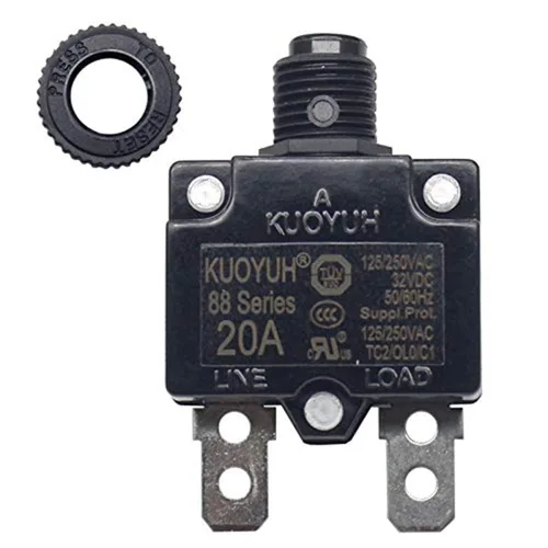 Vista 9 de KUOYUH Serie 88 125/250VAC 32VDC 50/60Hz Disyuntor de Sobrecarga Térmica 3-30A (3A)