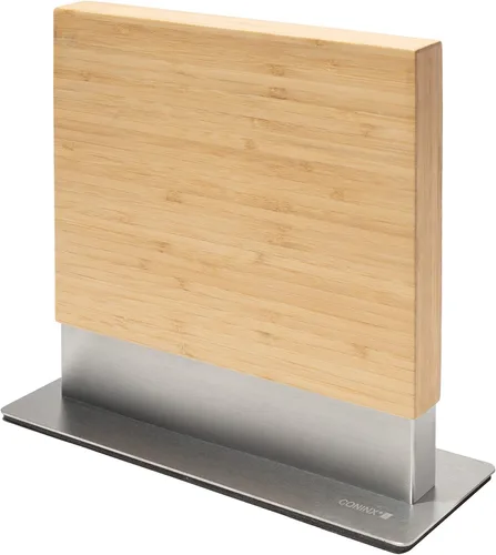 Vista 8 de Coninx Soporte magnético para cuchillo con potente imán, soporte de guarda de madera de bambú, bloque organizador sin cuchillos