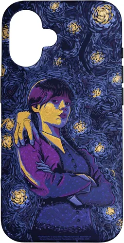 Vista 32 de Wednesday & Thing in Starry Night by Vincent Van Goth Case for iPhone 17
