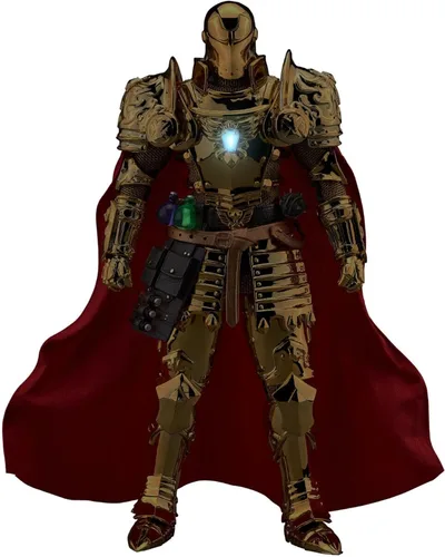 Vista 4 de Marvel: Medieval Knight Iron Man DAH-046SP Golden PX Figura de acción