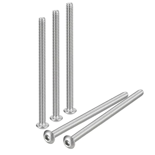 Vista 13 de Uxcell tornillos de cabeza de botón #8-32x1, 20 unidades, pernos hexagonales de acero inoxidable 304, tornillos de rosca completa con cabeza