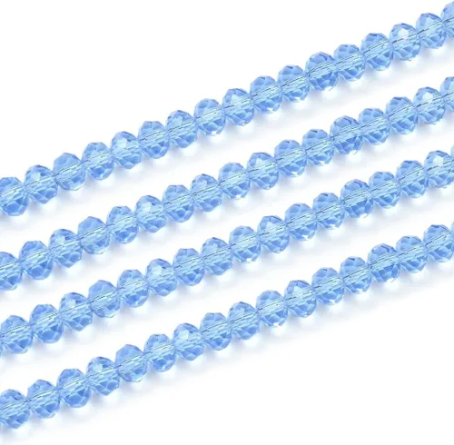 Vista 22 de 500 piezas de cuentas de cristal checo facetadas rondelle de 4 mm, pequeñas y diminutas, espaciadoras a granel, color amatista púrpura para hacer