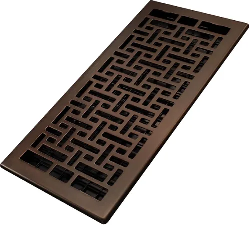 Vista 52 de Decor Grates Registro de suelo oriental AJH212-RB, 2 x 12 pulgadas, acabado de bronce frotado
