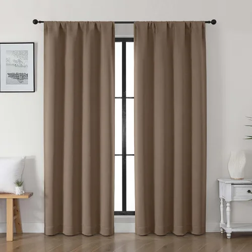 Vista 58 de Gwine Cortinas opacas para dormitorio, 54 pulgadas de largo, paneles de cortina de ventana con aislamiento térmico y reducción de ruido, cortinas