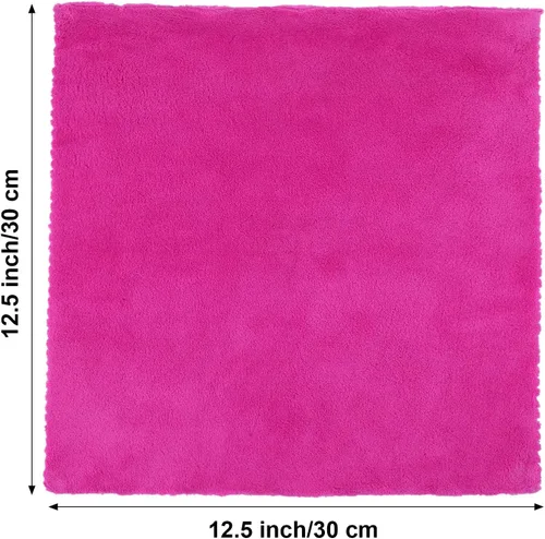 Vista 2 de Shimeyao 30 Pcs 12.5 × 12.5 Inch Microfiber Towels for Cars, Fuchsia