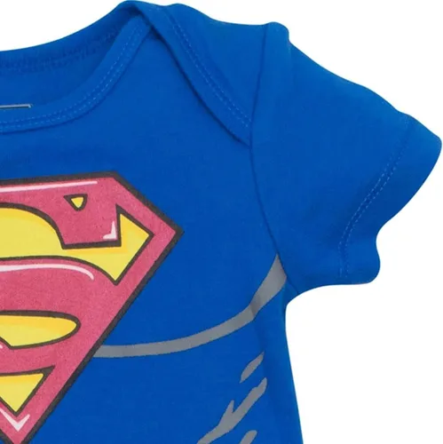Vista 7 de DC Comics Justice League Batman Superman The Flash Baby 5 Pack Costume Bodysuits Newborn to Infant