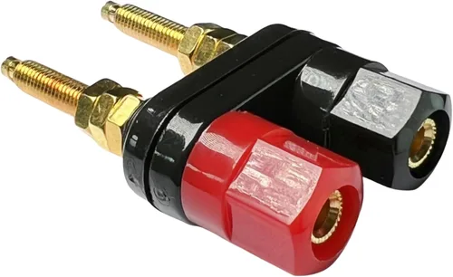 Vista 4 de CESS Terminal de poste de unión doble - Amplificador/altavoz/conector de cable de alimentación - Enchufe Banana Jack - Longitud 2.3 pulgadas