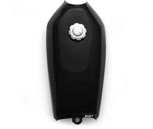 Vista 4 de The San Bruno Cafe Racer Tanque de gasolina - Negro - Depósito de gasolina y combustible para motocicleta de 2.4 galones 9L