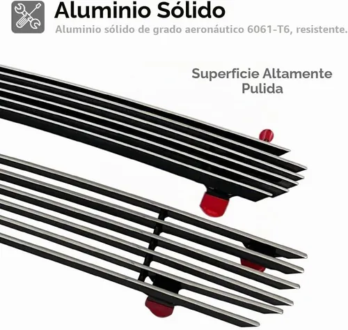 Vista 3 de Parrilla frontal cromada para Chevy Silverado 1999-2002 1500/2000-2006 Chevy Suburban Tahoe aluminio Billet rejilla pulido (2 piezas)