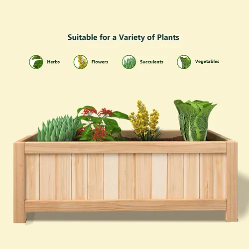 Vista 7 de Giantex Cama de jardín elevada plegable, jardinera plegable para flores y vegetales, caja de plantación para patio, césped, jardín, patio trasero