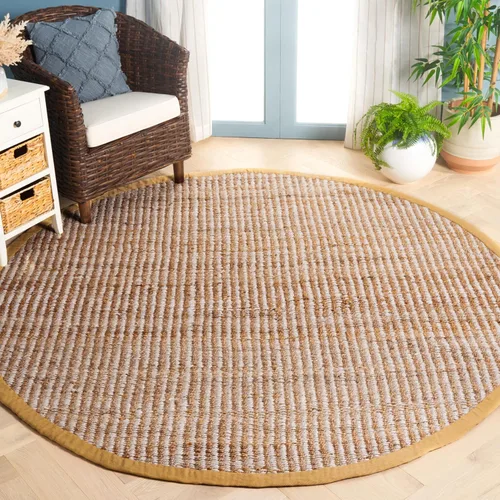 Vista 8 de SAFAVIEH Natural Fiber Collection - Alfombra decorativa de 2 x 3 pies, natural y marfil, hecha a mano, yute a rayas, ideal para zonas de alto