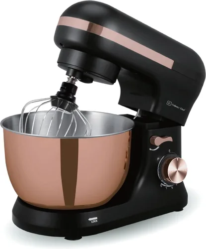 Vista 10 de CULINARY CHEF - Batidora de pie de 4.5L con cuenco de acero inoxidable, batidora eléctrica de cocina con cabezal abatible, gancho para masa, batidor