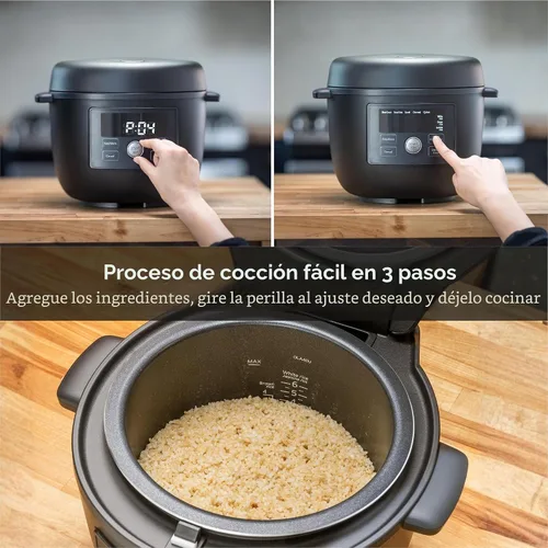 Vista 5 de Tiger COL-A40U - Olla multicocción compacta 8 en 1 de 2.6 cuartos de galón 21 menús programados